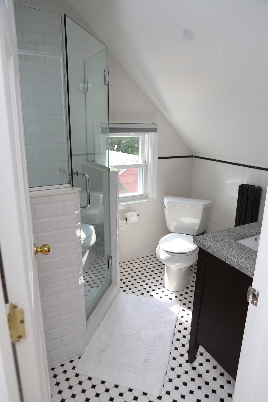 Bathroom in second floor. Shower only. Rain shower