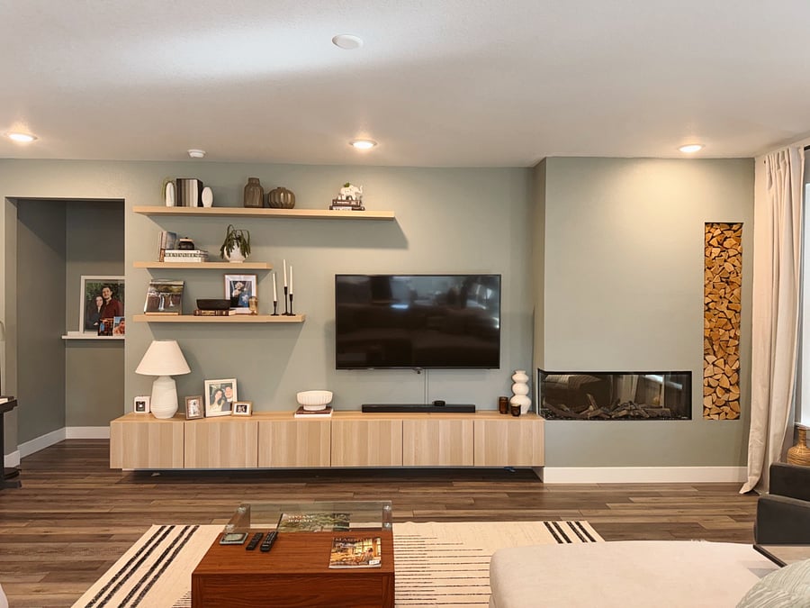 The living room TV