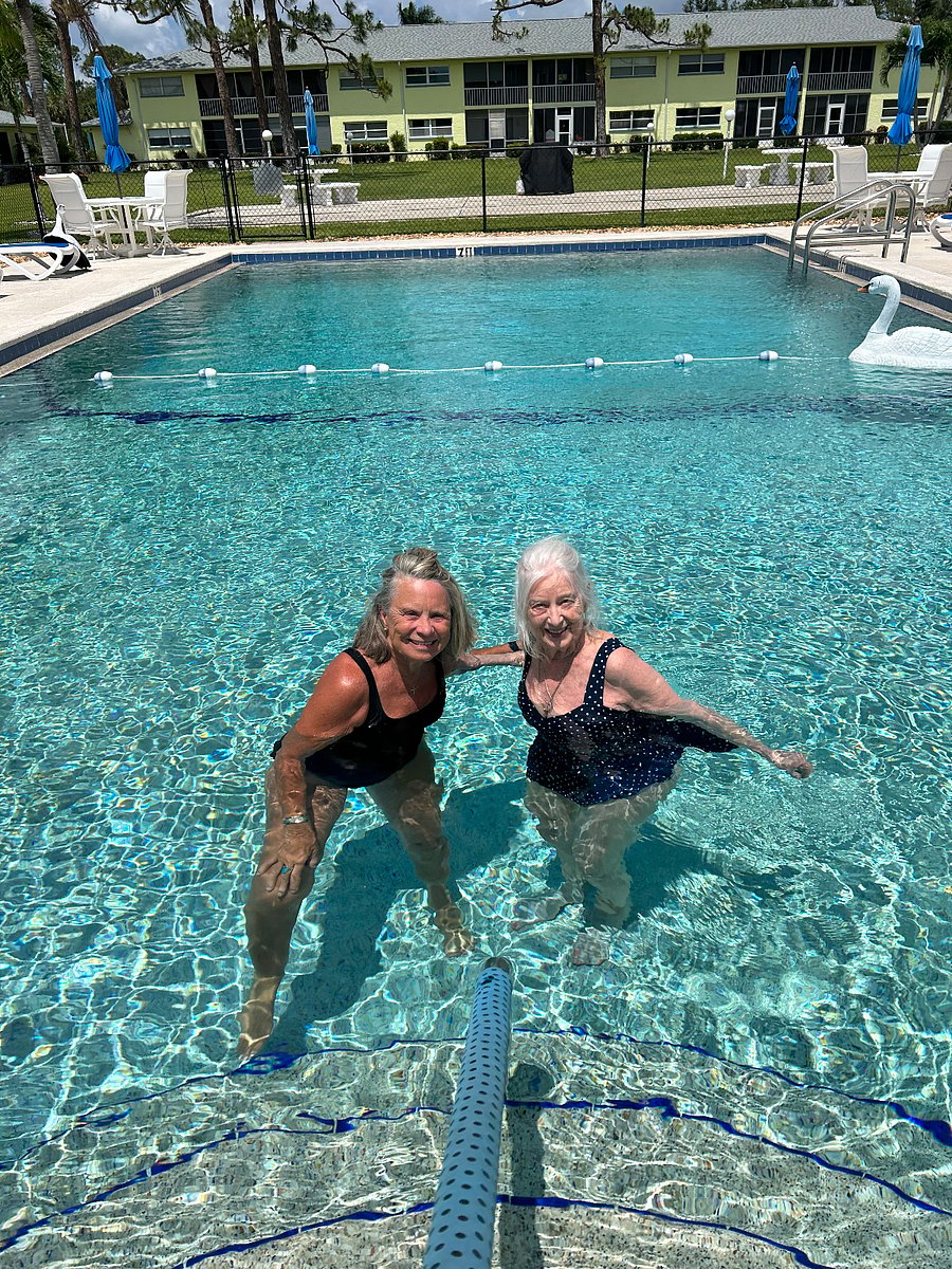 enjoy a heated pool year round, ( me and my sister)