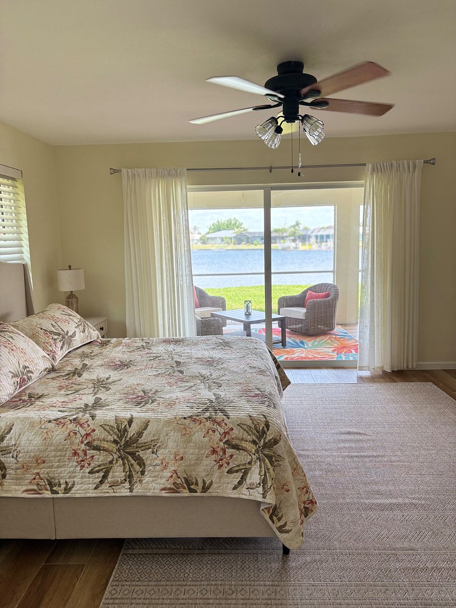 Master Bedroom opens with large slider to Lanai
