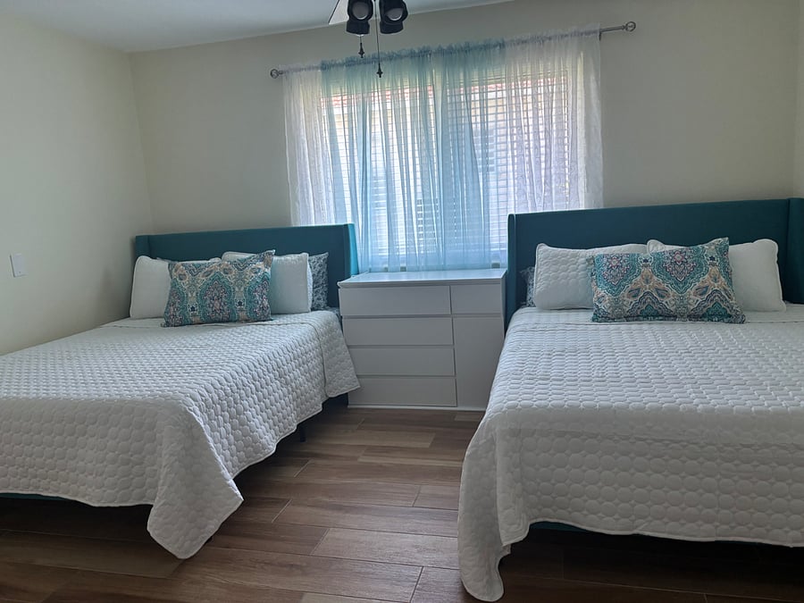 Bedroom with 2 Queen Beds and large closet