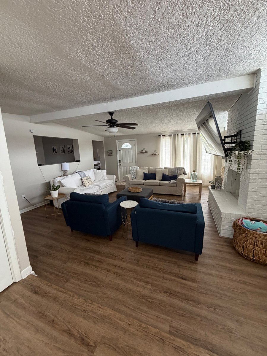 Family Room view from the French Doors that lead outside