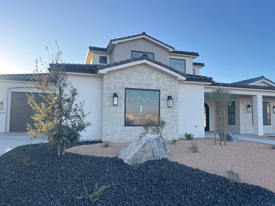 We have a separate entrance on the side of the hosue that leads up to a 2 bedroom , family room , kitchen area with balcony 
