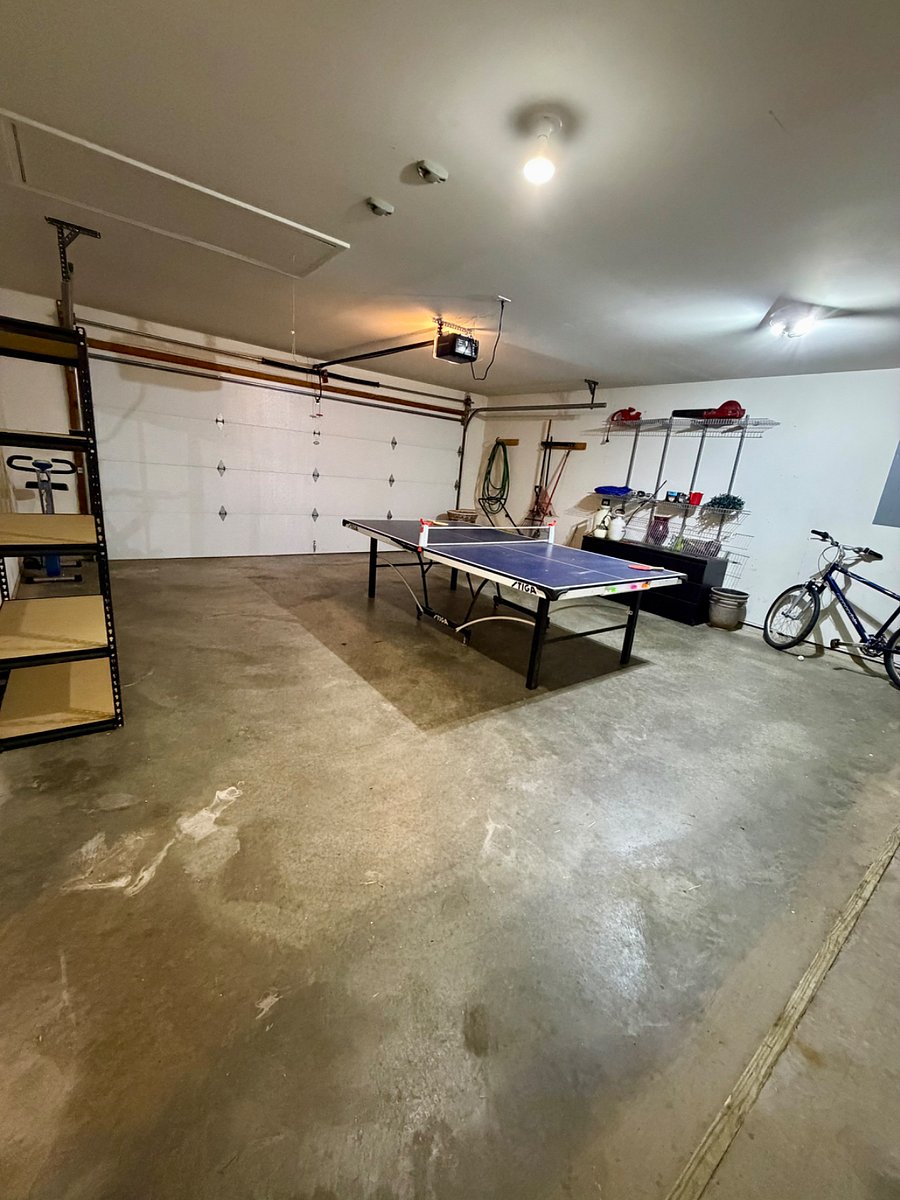 2-Car Garage with ping pong table