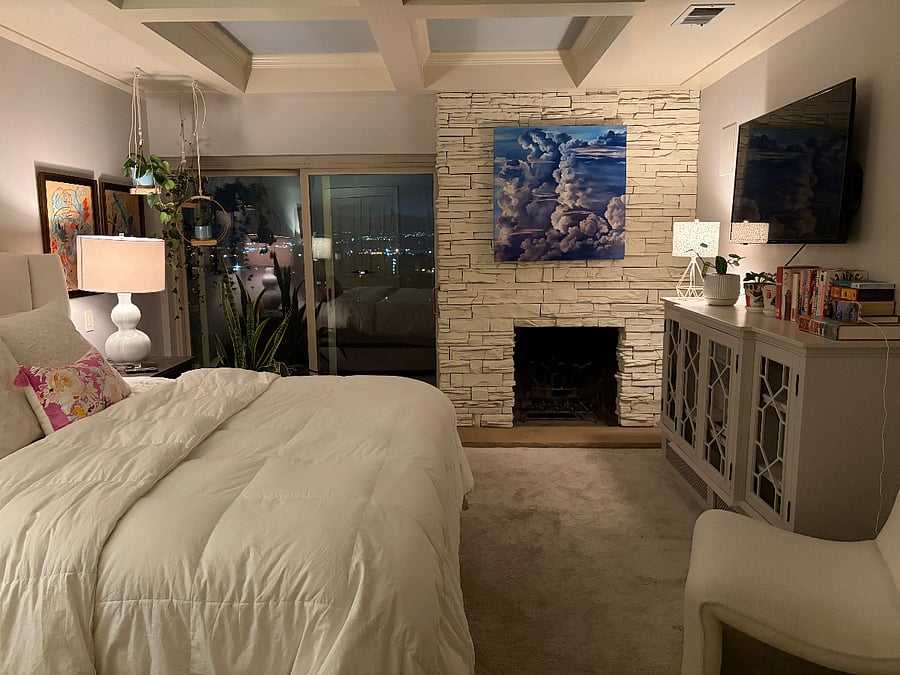 This bed id adjustable with a remote!