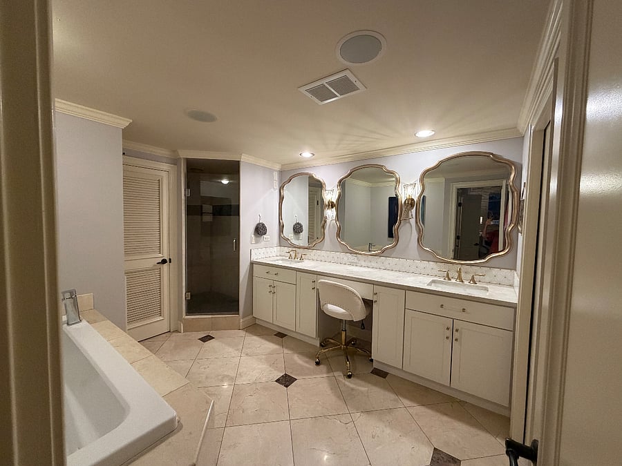Toilet has separate door for added privacy 