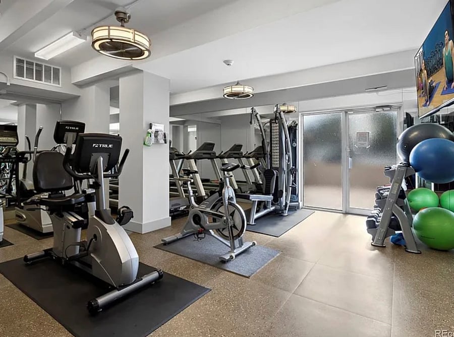 Gym also has a full steam room 