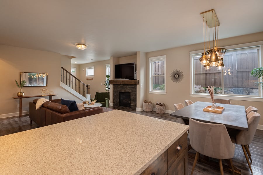 Open Concept Living Room and Kitchen