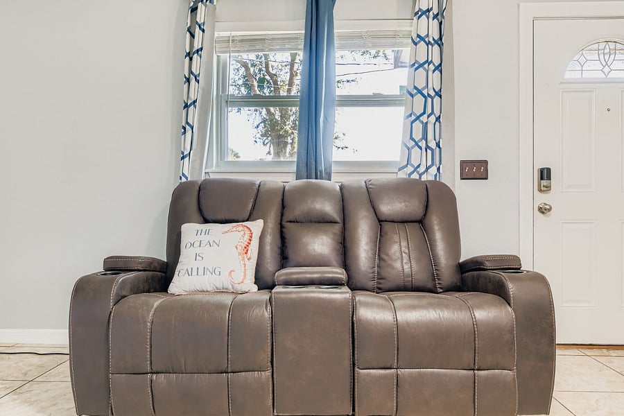 Double recliner couch