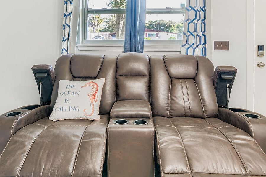 Double recliner couch