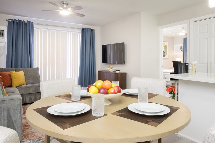 Experience a bright and welcoming atmosphere with modern touches and plenty of natural light.