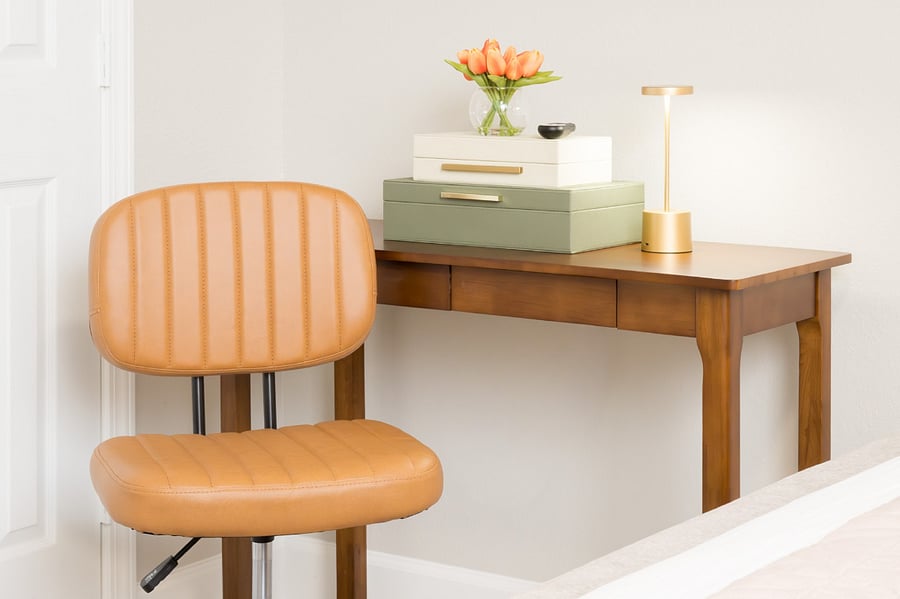 Quiet, dedicated work corner perfectly positioned for productivity during your stay.