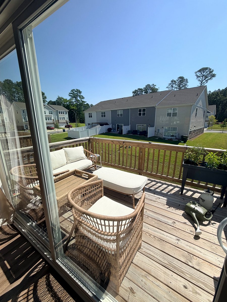 Outdoor patio located on the second floor