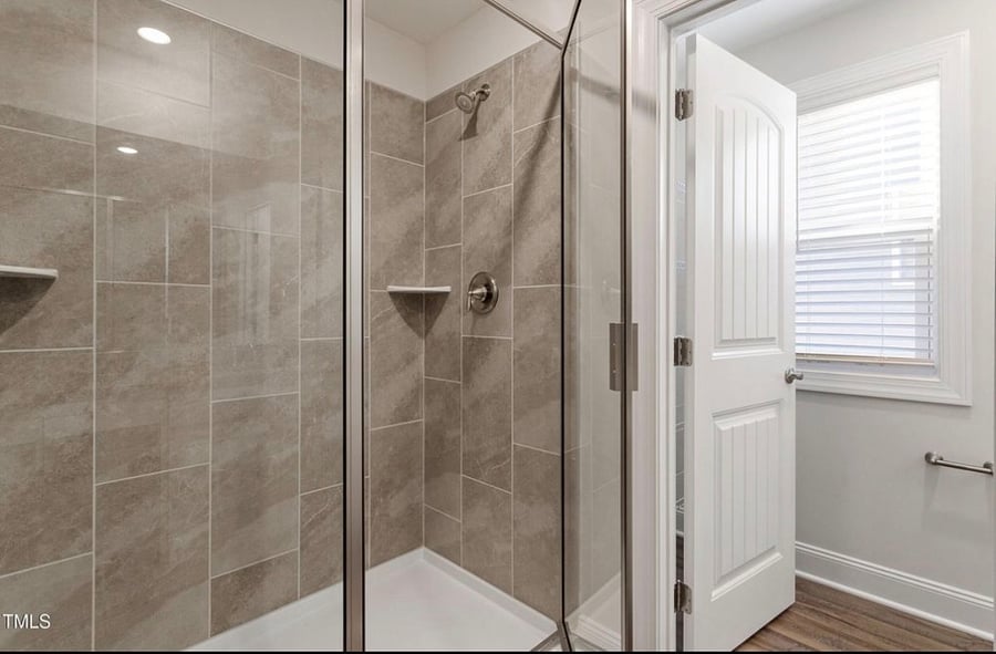 Separate master bathroom with walk in shower