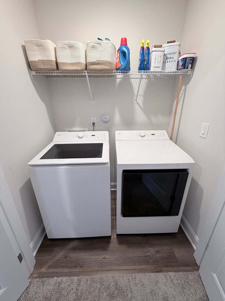 Brand new LG washer/dryer located by master bedroom on third floor