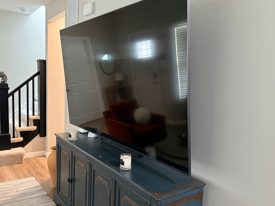 85 inch TV living room 