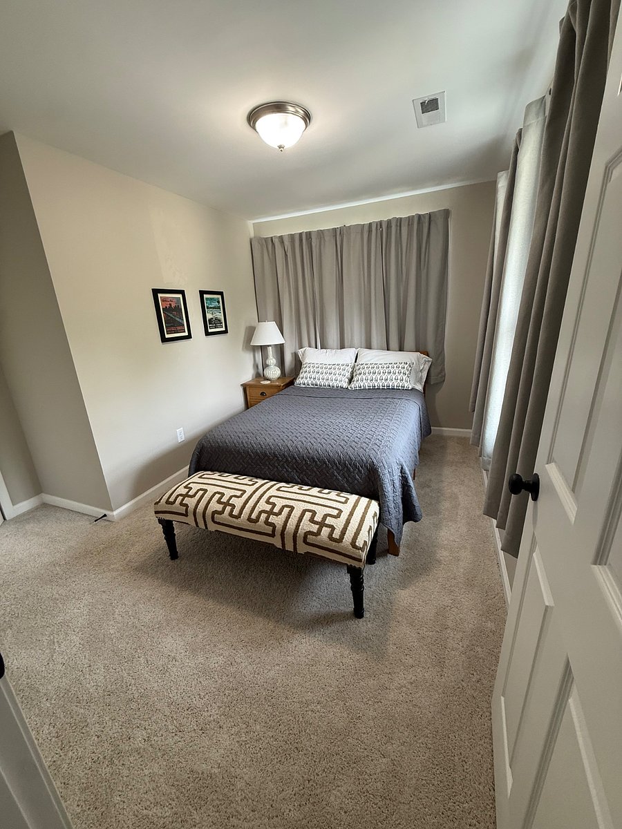 Upstairs bedroom # 2 
Also has a walk in closet with dresser and tv 