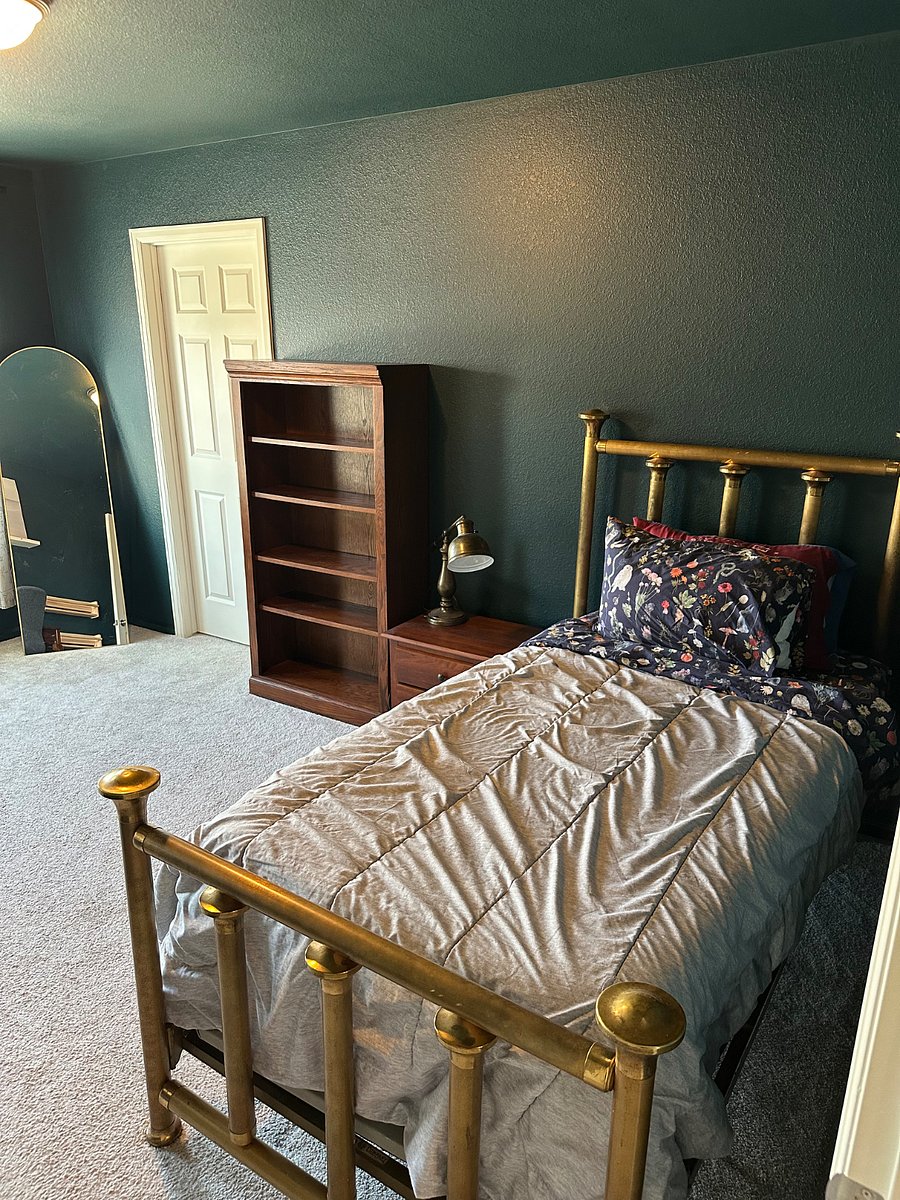 Bed and bookcase