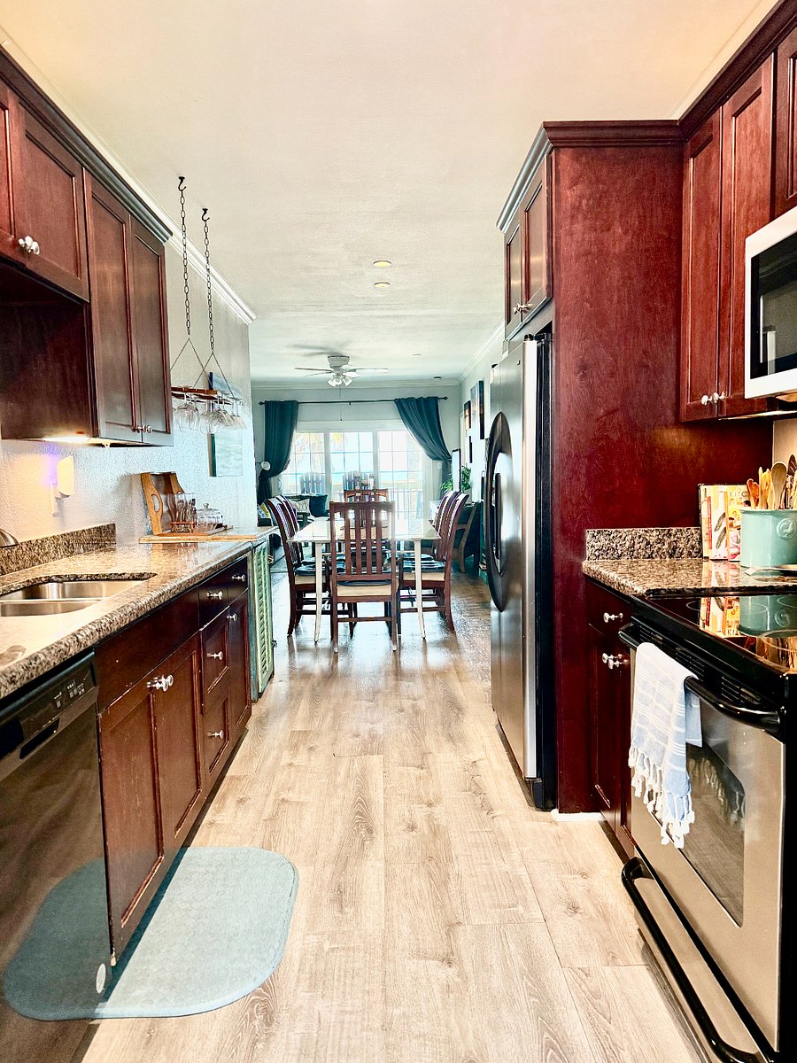 kitchen looking into dining area