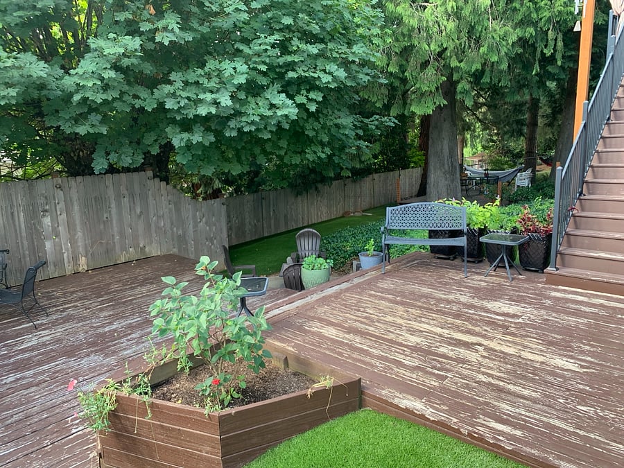 large private backyard