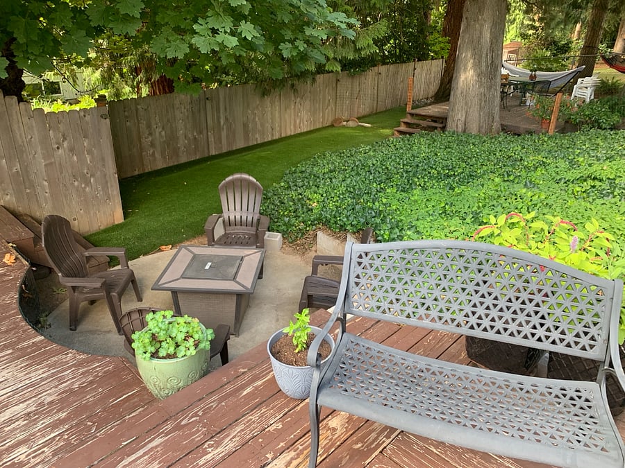 large private backyard