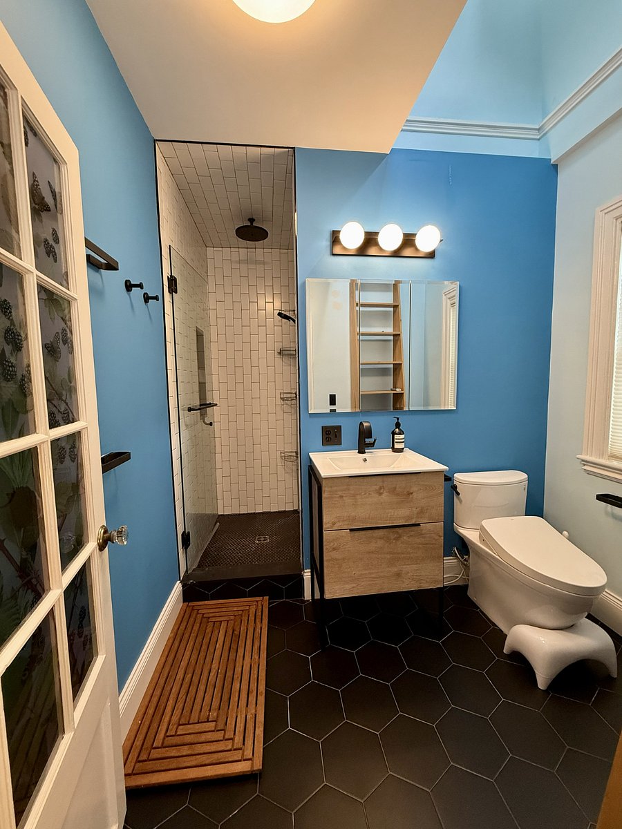 Master bath with large shower and heated toilet seat! 