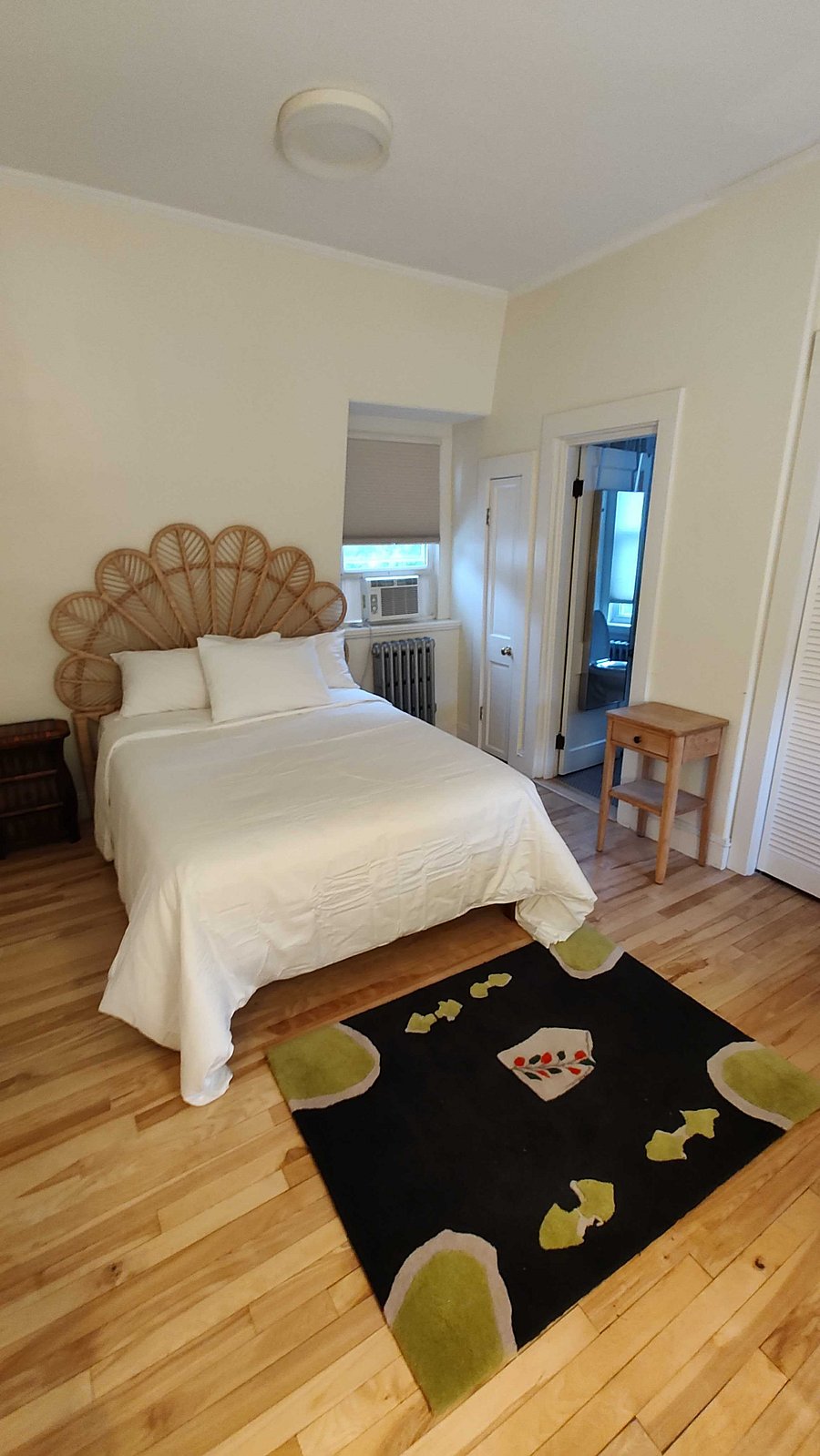 Double bed with en suite bathroom
