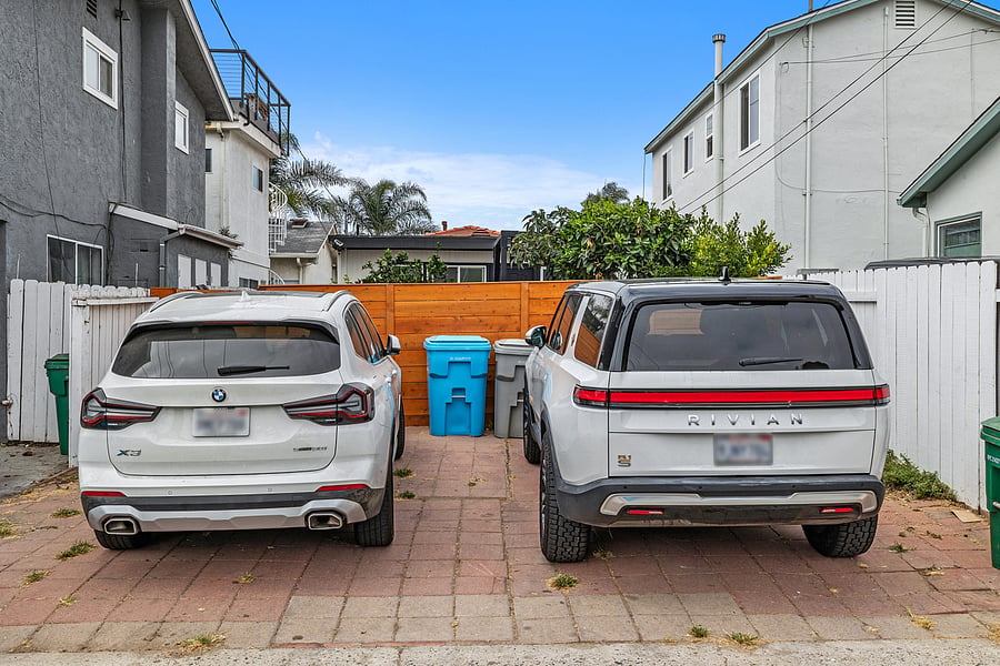 One parking spot in the alley