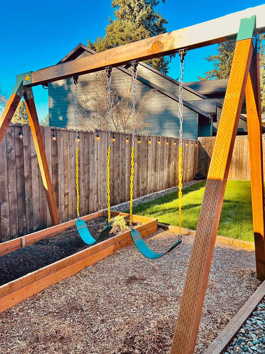 Private Backyard with Swings