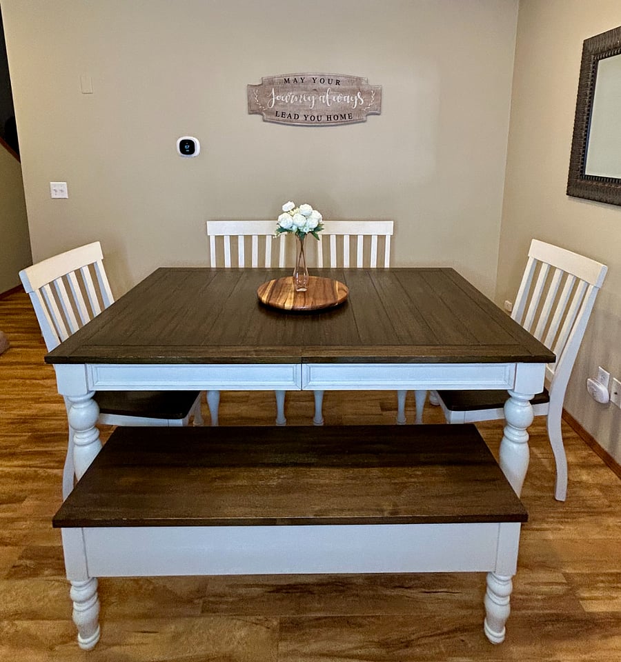 Dining Table with Extra Leaf Available