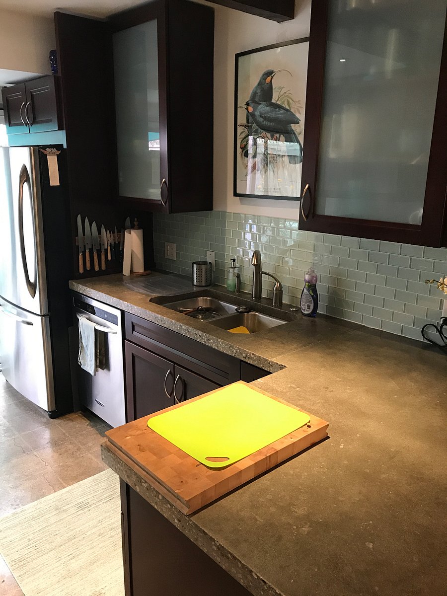 Full size fridge and double sink