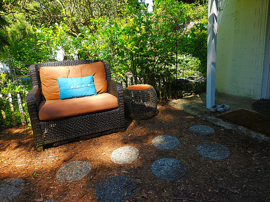 Comfy outdoor seating.