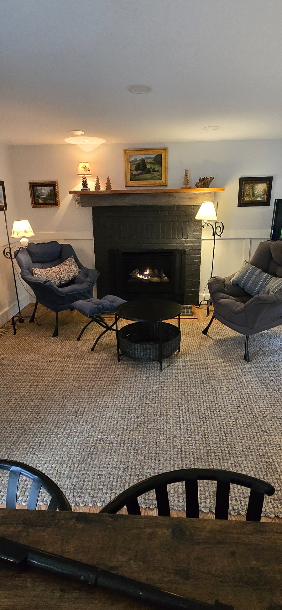 Cozy fireplace