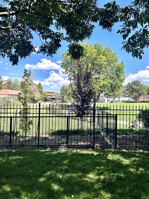 Dog park right behind our backyard