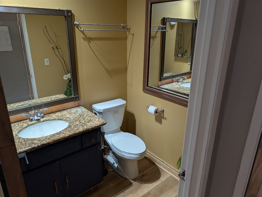 guest bathroom on center level