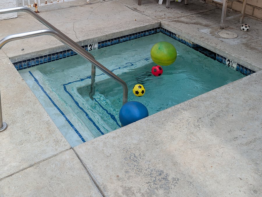 heated hot tub