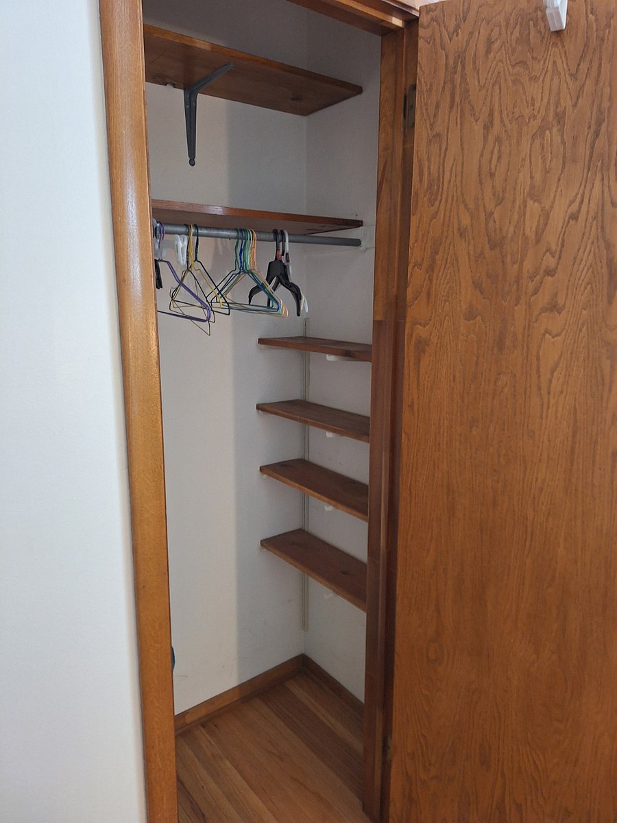 closet with shelves