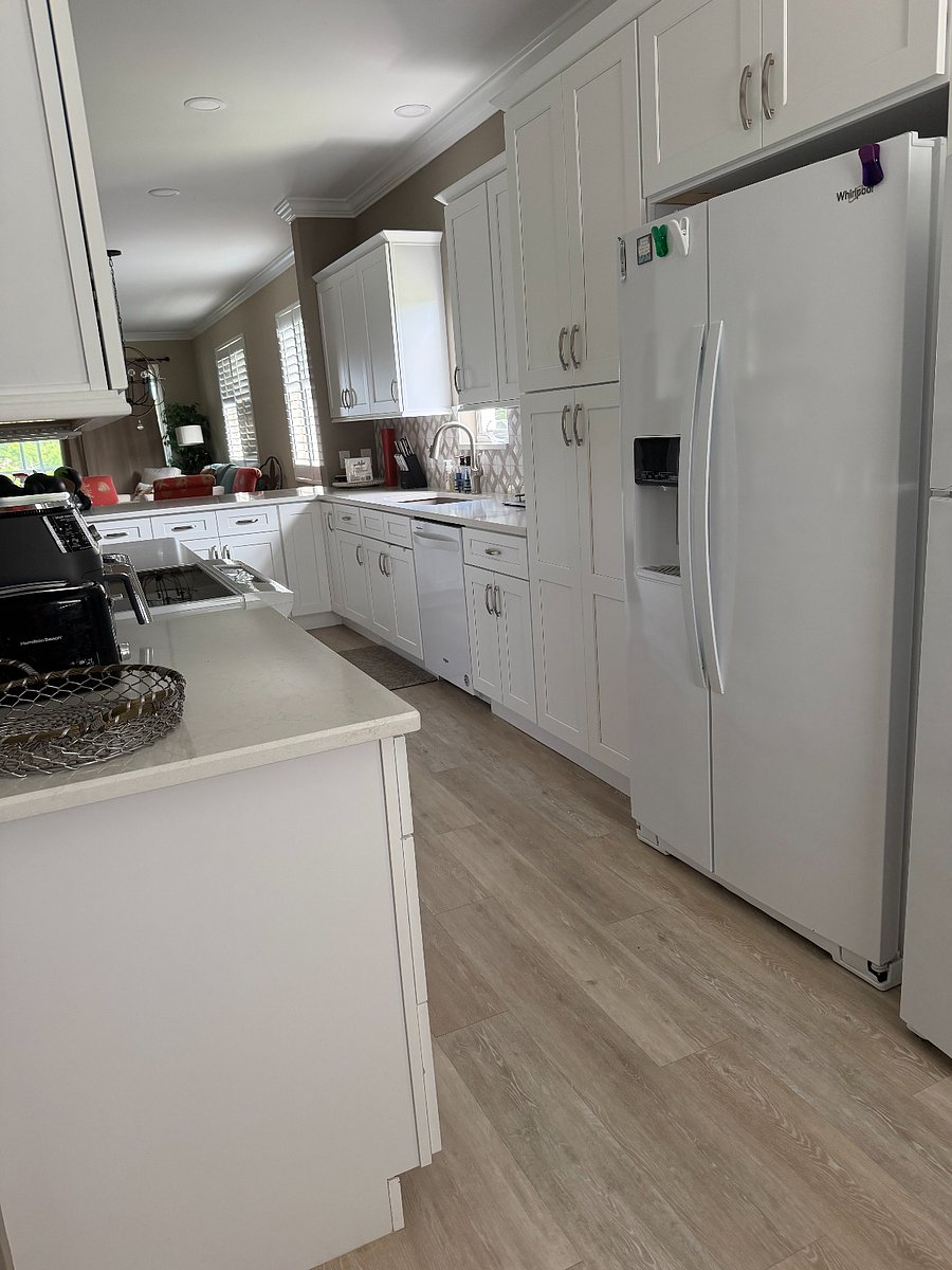 kitchen view from workspace - there are 2 refrigerators