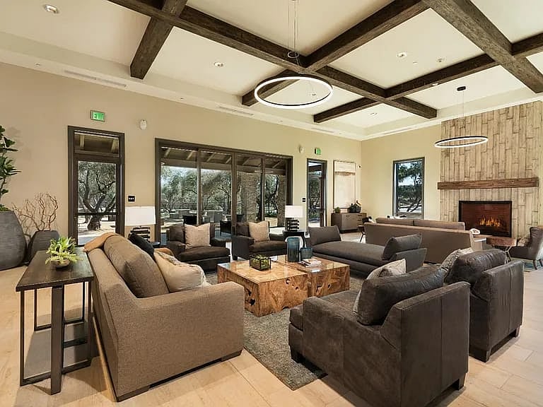 Interior of Lodge.
