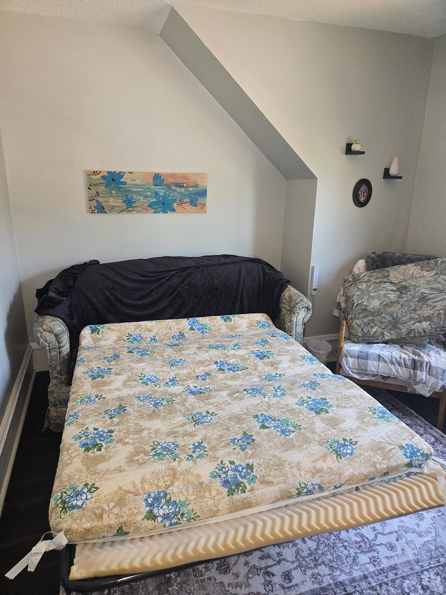 couch pulls out into another bed