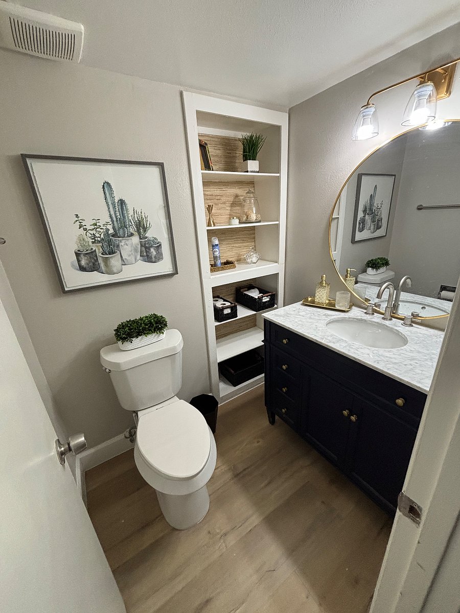 Powder room on the first floor