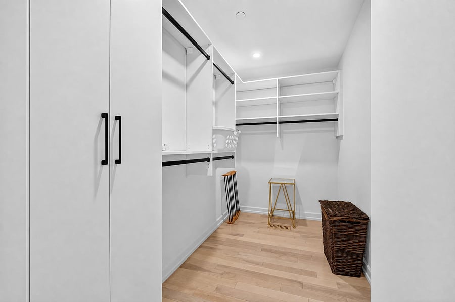 Walk-in closet with full length mirror