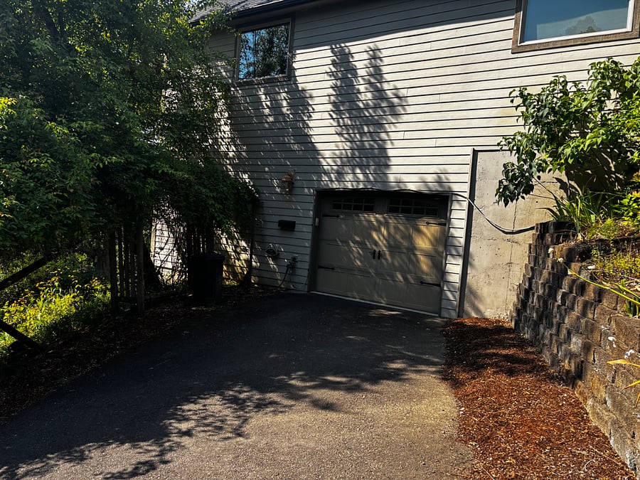 Garage and driveway for lower apartment 