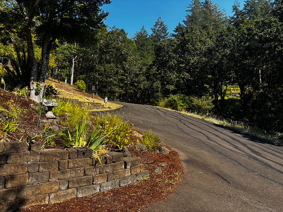 View from driveway