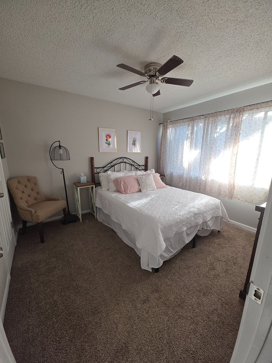 Owner currently uses this room as primary. Cozy room with full bathroom right outside door.