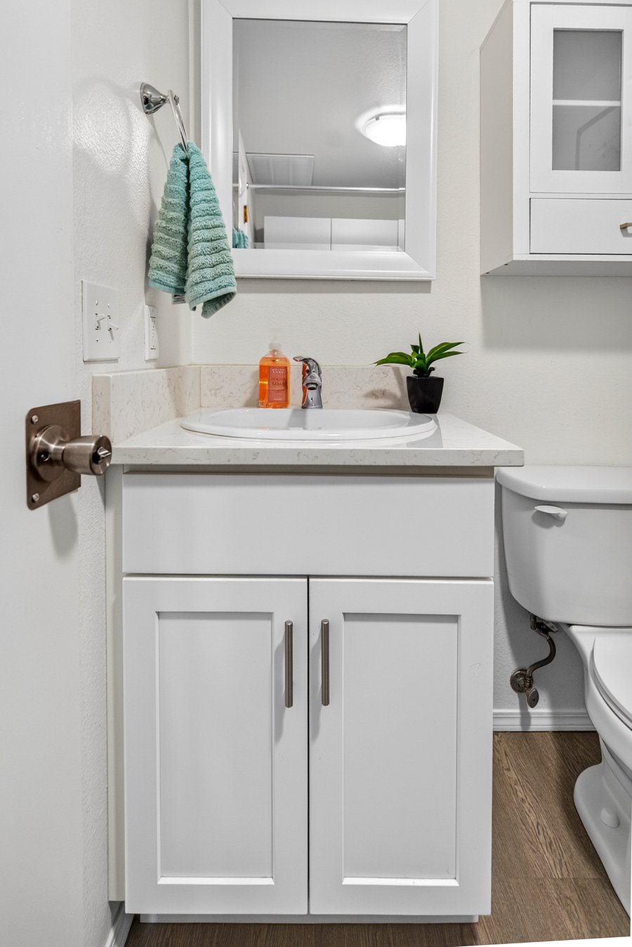 Half bath downstairs with laundry facilities