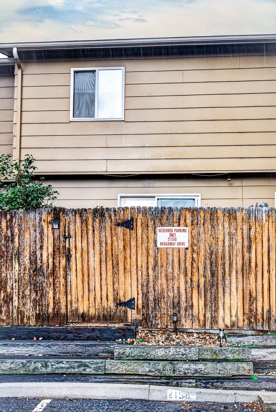 Reserved parking space in the back of the home