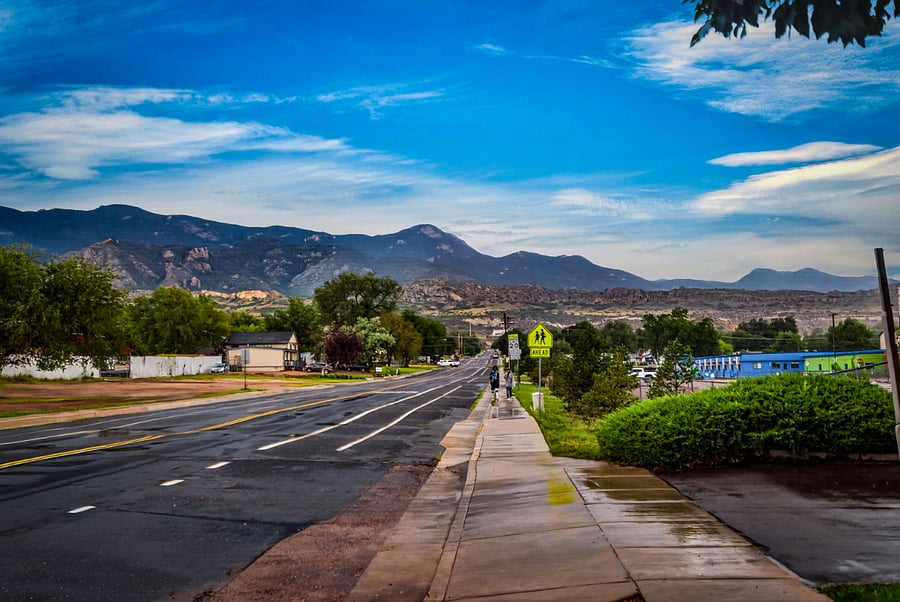 Mountain View from the sidewalk in front of the home