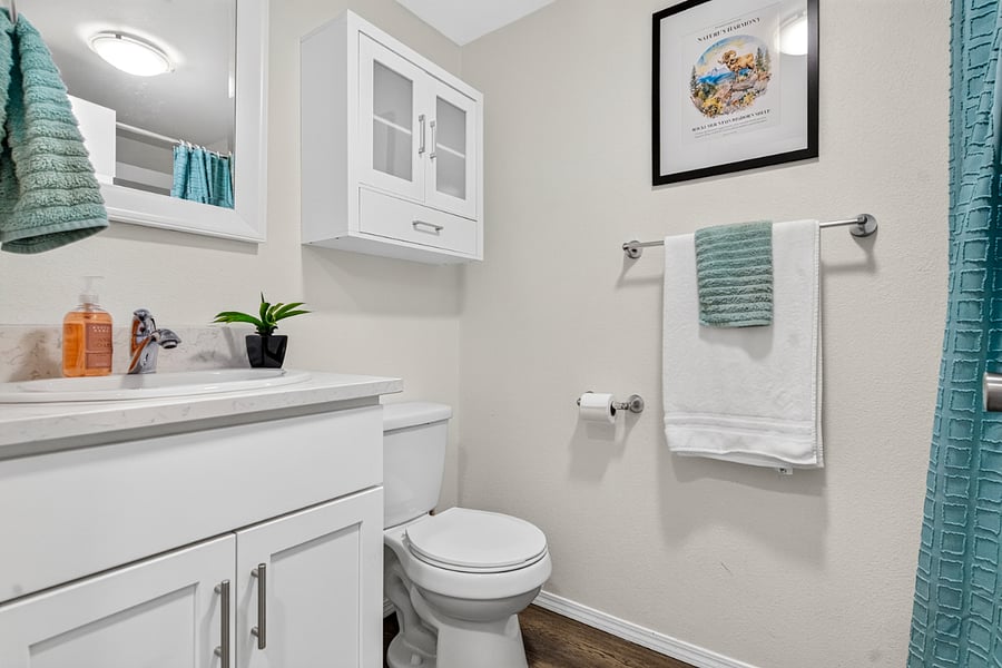 Half bath downstairs with laundry facilities