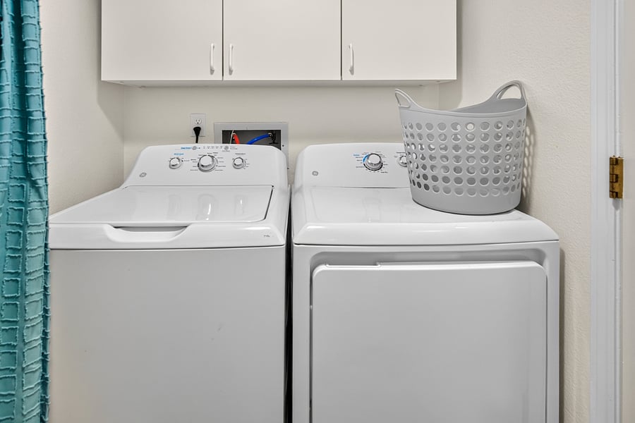Washing machine and dryer in unit